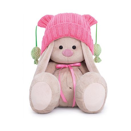 Budi Basa Мягкая игрушка Budi Basa Зайка Ми в розовой шапочке с помпонами, 23 см