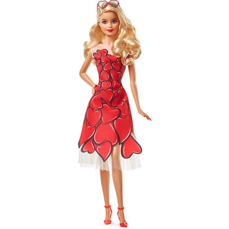 Mattel Коллекционная кукла Barbie в красном платье