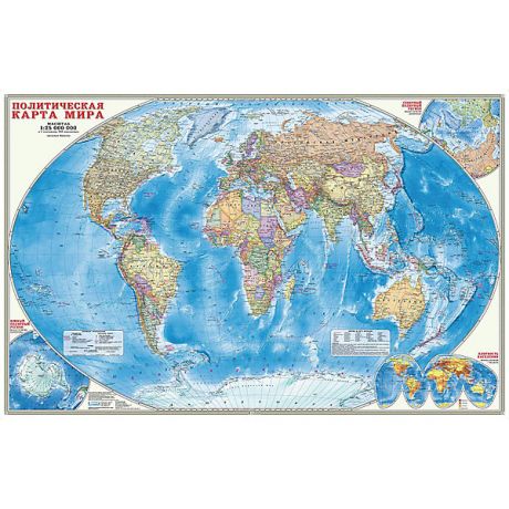 ГеоДом Карта настенная Геодом «Мир Политический»