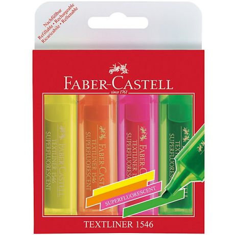 Faber-Castell Набор текстовыделителей Faber-Castell 46 Superfluorescent, 4 цвета