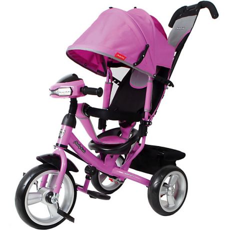 Moby Kids Трехколесный велосипед Moby Kids Comfort 12x10 EVA Car, лиловый