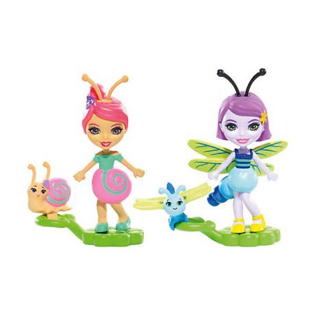 Mattel Игровой набор Enchantimals "Парк лепестков" Саксон Улитка и Дара Стрекоза