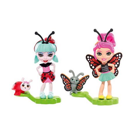 Mattel Игровой набор Enchantimals "Парк лепестков" Бакси Бабочка и Ладелиа Божья Коровка