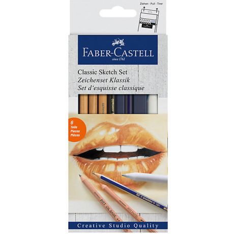 Faber-Castell Набор художественных изделий Faber-Castell Classic Sketch, 6 предметов