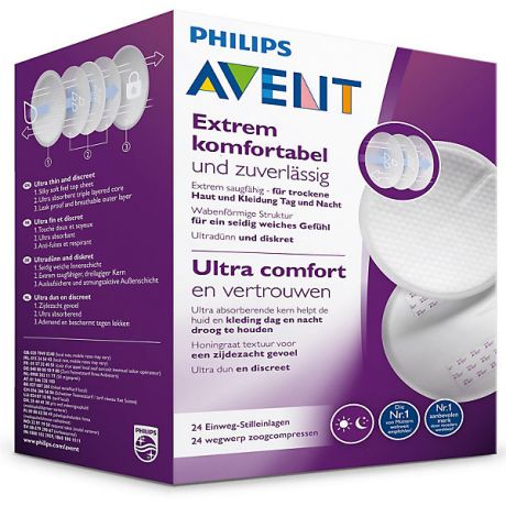 PHILIPS AVENT Вкладыши одноразовые в бюстгальтер Philips Avent Ultra Comfort, 24 шт