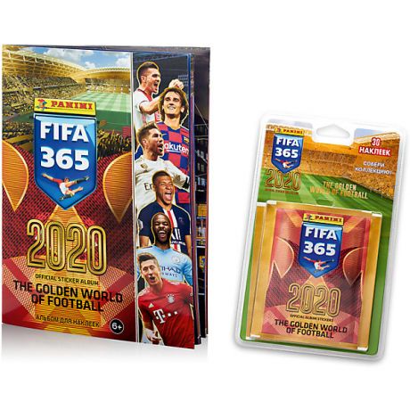 Panini Альбом Panini FIFA 365 - 2020 и блистер с наклейками, 60 пакетиков в блистере