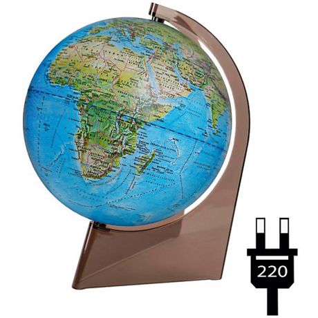 Глобусный Мир Глобус Земли «Двойная карта» с подсветкой на треугольнике