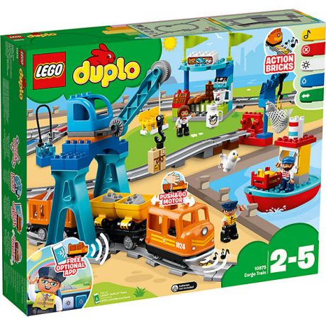 LEGO Конструктор LEGO DUPLO Town 10875: Грузовой поезд