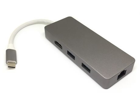 Хаб USB Espada USB Type-C to Lan/HDMI/USB/SD/TF UHLUC