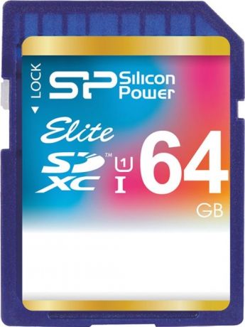 Карта памяти 64Gb - Silicon Power Secure Digital XC Class 10 UHS-I Elite SP064GBSDXAU1V10