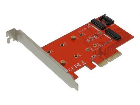Аксессуар Переходник Orient C296E PCI-E 4x to NGFF (M.2) PCI-E M-key / NGFF (M.2) SATA B-key 30896