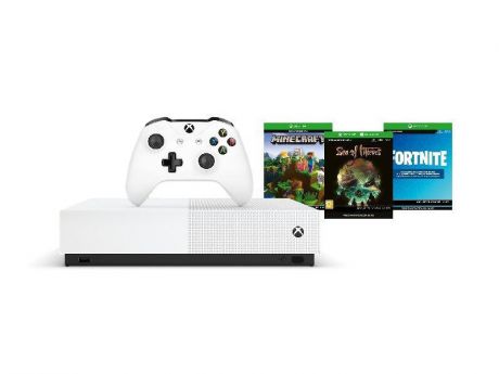 Игровая приставка Microsoft Xbox One S 1Tb All Digital Sea of Thieves, Minecraft, Fortnite NJP-00060
