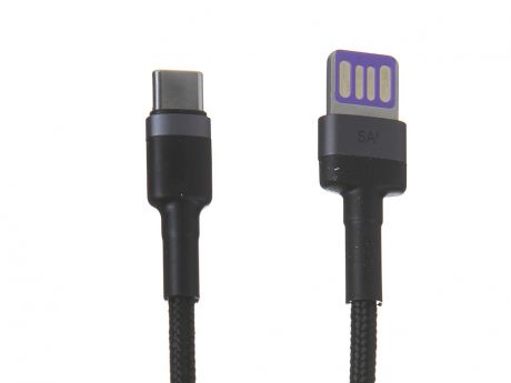 Аксессуар Baseus Cafule HW Quick Charging Data Cable USB - Type-C 40W 1m Grey-Black CATKLF-PG1