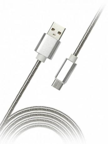 Аксессуар SmartBuy USB - microUSB 1.2m Silver iK-12silver met