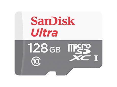 Карта памяти 128Gb - SanDisk MicroSD Ultra Class 10 + Adapter SDSQUNS-128G-GN6MN