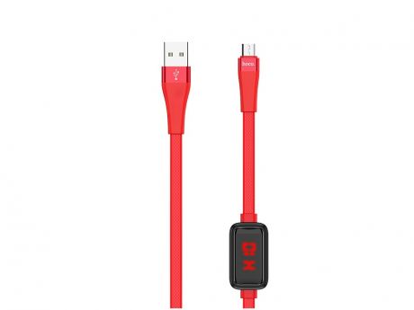 Аксессуар Hoco S4 USB - MicroUSB with Timing Display Red