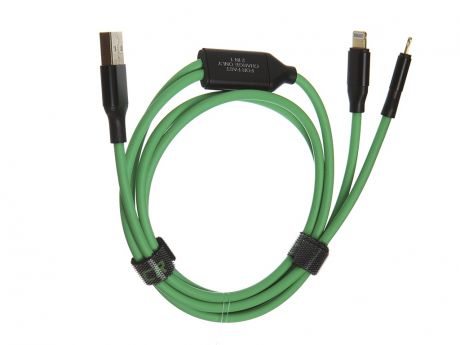 Аксессуар Greenconnect 3A 1.0m 2 x Lightning Gold GCR-51531