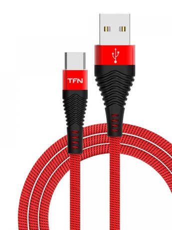 Аксессуар TFN Forza USB - USB Type-C 1m Red-Black TFN-CFZUSBCUSB1MRD