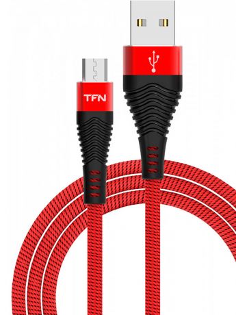 Аксессуар TFN Forza USB - microUSB 1m Red-Black TFN-CFZMICUSB1MRD