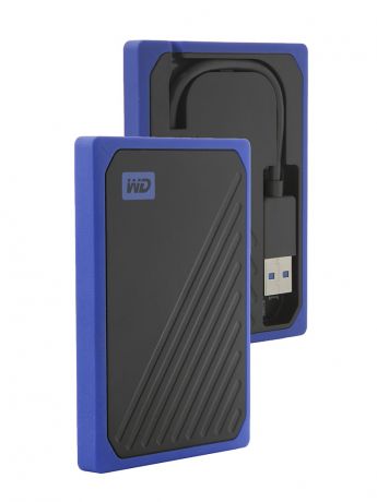 Жесткий диск Western Digital WD SSD My Passport Go 1Tb Blue WDBMCG0010BBT-WESN