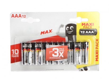Батарейка AAA - Energizer Max E92 1.5V (12 штук) E301530401 / 26039
