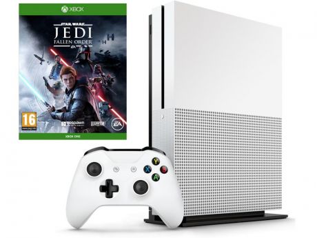 Игровая приставка Microsoft Xbox One S 1Tb White + Star Wars Jedi Fallen Order 234-01099