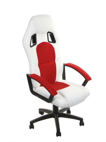 Компьютерное кресло TetChair Driver искусственная кожа, ткань White-Red 12842