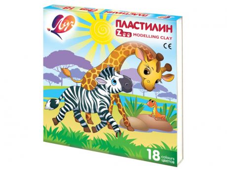 Набор для лепки Луч Пластилин Zoo 18 цветов 243g 20С 1358-08