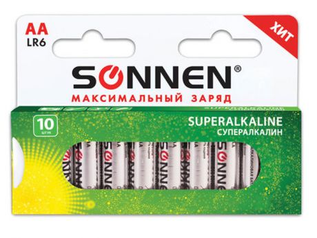 Батарейка АА - Sonnen Super Alkaline LR06 15А (10 штук) 454231