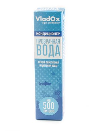 Средство Vladox Прозрачная вода 981576 - Средство для очищения аквариумной воды 50мл на 500л