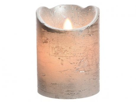Светодиодная свеча Kaemingk Праздничная 7.5x10cm Silver 480614