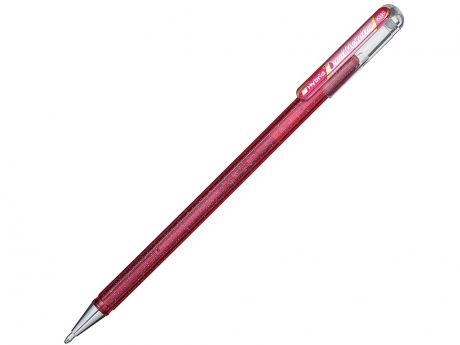 Ручка гелевая Pentel Hybrid Dual Metallic 0.1mm корпус Red, стержень Pink K110-DPX