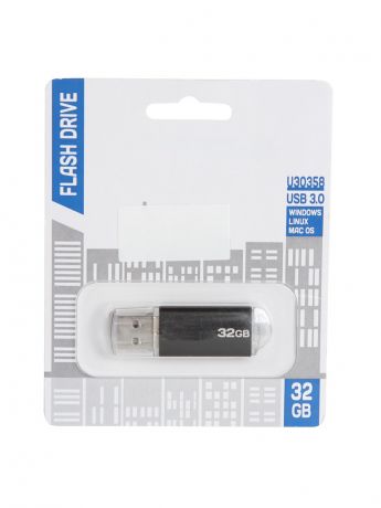 USB Flash Drive 32Gb - Reflect U30358 Black RFFD-32GB-U30358BK