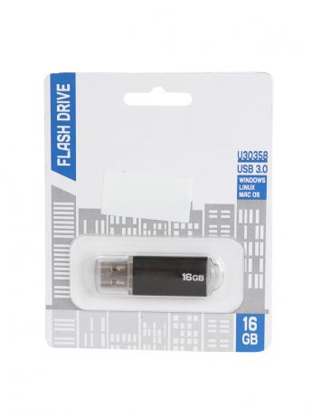 USB Flash Drive 16Gb - Reflect U30358 Black RFFD-16GB-U30358BK