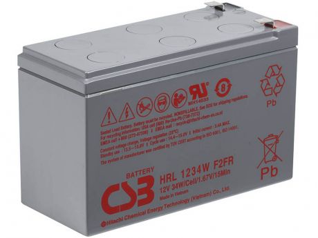 Аккумулятор для ИБП CSB HRL-1234W 12V 9Ah клеммы F2