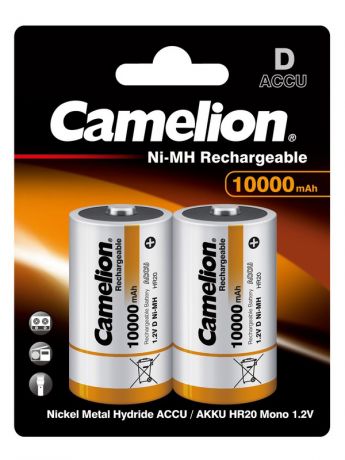 Аккумулятор D - Camelion 10000mAh Ni-Mh BL-2 NH-D10000BP2 (2 штуки) 6185