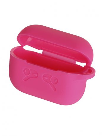 Чехол Gurdini Rubberized Soft Touch c карабином для Airpods Pro Bright Pink 911069
