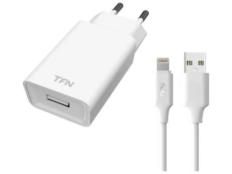 Зарядное устройство TFN USB + Lightning 1A White TFN-WC1U1ALIGWH