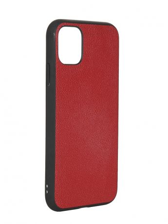 Чехол LuxCase для APPLE iPhone 11 Кожа+TPU Red 66003