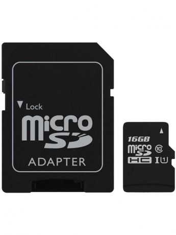 Карта памяти 16Gb - Kingston Micro Secure Digital HC Class10 UHS-I Canvas Select SDCS2/16GB с переходником под SD