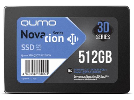 Жесткий диск Qumo Novation TLC 3D SSD 512Gb Q3DT-512GPGN
