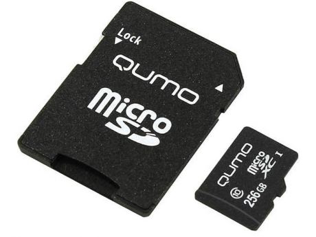 Карта памяти 256Gb - Qumo MicroSDXC SecureDigital Class 10 UHS-I U3 PRO QM256GSDXC10U1