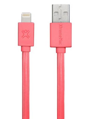 Аксессуар XtremeMac Lightning to USB Flat 1.2m Red XCL-USB-73