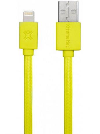 Аксессуар XtremeMac Lightning to USB Flat 1.2m Yellow XCL-USB-93