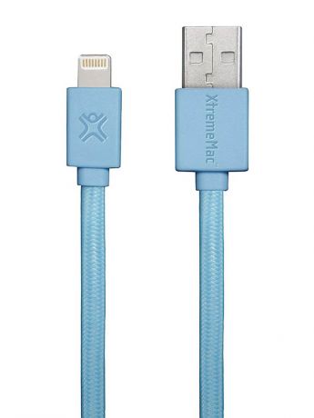 Аксессуар XtremeMac Lightning to USB Flat 1.2m Blue XCL-USB-23