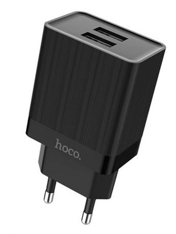 Зарядное устройство Hoco C51A Prestige 2xUSB 5V 3.4A Black 102274