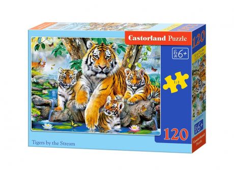 Пазл Castorland Midi Семья тигров у ручья B-13517