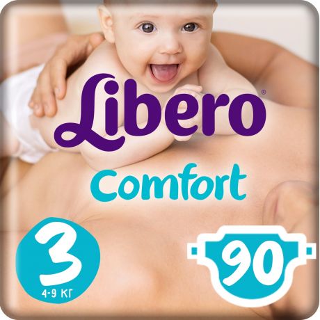 Подгузники Libero Comfort 3 (4-9 кг) 90 шт