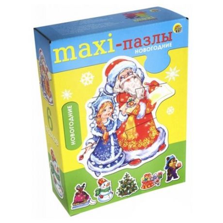 Набор пазлов Рыжий кот Maxi Новогодние (ПМ-7625)