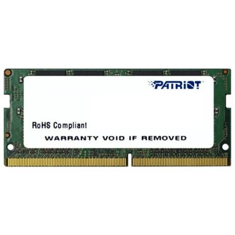 Оперативная память Patriot Memory DDR4 2133 (PC 17000) SODIMM 260 pin, 4 ГБ 1 шт. 1.2 В, CL 15, PSD44G213382S